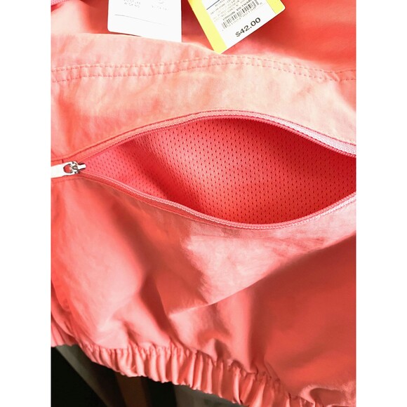 NWT All In Motion Coral Pink Nylon Hooded Jacket Size Small - Picture 10 of 11